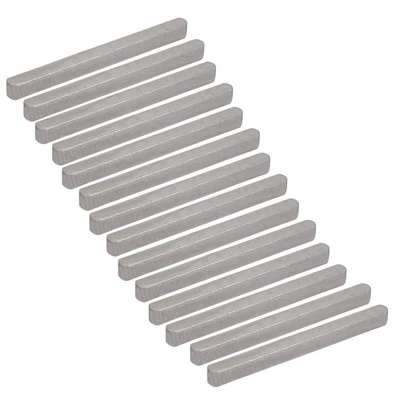 60mm x 5mm x 5mm Carbon Steel Straight Key Stock Keystock Gray 14pcs