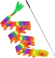 Dragon Dance Silk Ribbon Dance Dragon Streamer for Boy and Girl Chinese New Year Dance Dragon Prop for Festival Halloween Supplies