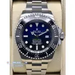 ROLEX勞力士 DEEPSEA深海使者126660D-BLUE水鬼王漸層藍黑面自動上鍊###腕錶