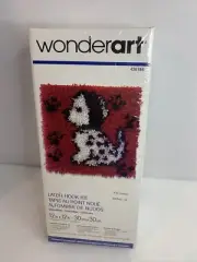 Wonderart Dalmation Puppy 12" x 12" Latch Hook Kit #426184 Wall Hanging NEW
