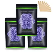 3 PACK Wax Beads for Hair Removal 10.5oz/ 300g, Auperwel Hard Wax Beans US