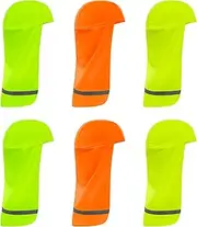 [Dqwtb] 6 Pcs Hard Hat Sun Shade with Reflective Strip Elastic Hard Hat Neck Shade Cooling Skull Cap Sun Neck Protector Quick Dry Neck Cover for Outdoor Activities Fishing Riding Cycling