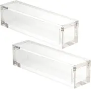 BESPORTBLE 2Pcs Magnetic Acrylic Dice Storage Box with Lid Portable Transparent Dice Holder for Coloured Dice for Organizing Items and Accessories