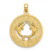 14k Yellow Gold BAHAMAS Dolphin Charm