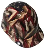 Hard Hat Ridgeline Cap Style Custom Respect American Flags