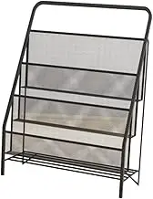 ＫＬＫＣＭＳ Kids Slings Bookshelf Children Book Rack Storage 3 Tier Preschool Study Room Nursery Playroom Kids Room Picture Book Organizer, Black