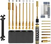 Hmskoss 9 in 1 RC Tool Kit, RC Car Tool Kit RC Hex Driver Screwdriver Set for RC Car Hobby Tools