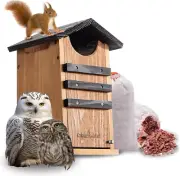 Large Heavy Carbonized Cedar Squirrel House, Screech Barn Owl Box, Duck Nesting