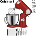 Cuisinart Precision Master 5.5-Quart Stand Mixer Red + 12 Pcs Knife Set Bundle