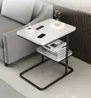 Fashion 2-tier Snack Side Table,C-Shaped End Table for Sofa Couch Bed Room Table