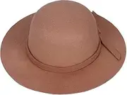 [VPbao] Wool Wide Brim Felt Bowler Fedora Hat Lady Floppy Cloche Derby Church Party Hats - Foldable