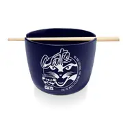 Geelong Cats AFL Ceramic Noodle Bowl With Chopsticks