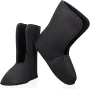 [Kisangel] 1pair Soft Fleece Boot Liners for Insulated Shoe Inserts for Cold Weather Comfortable Foot Support for Hiking Fishing and Outdoor Activities and Stylish Design