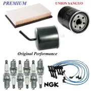Tune Up Kit Filters Cap Wire Spark Plugs For MAZDA 626 V6 2.5L 1993-1994 (for: Mazda)