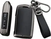 ontto Alloy Leather Remote Key Fob Cover Fit for Mazda 2 3 6 Sedan Wagon Roadster CX-8 CX-5 CX-30 CX-3 MX-30 CX-60 2/3 buttons Smart Key Shell case keyring Key holder bag keychian accessories