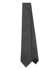 [Gucci] Horsebit-jacquard silk tie One Size Grey