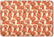 Orange Dogs Face Extra Large Resuable Diaper Mats Waterproof Washable Bed Wetting Sheet Non-Slip Pad Liner for Infant Baby 52" L x 34" W