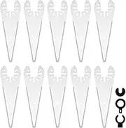 10Pcs Oscillating Tool Scraper Stainless Steel Sharp Multitool Scraper Blade Wear Resistant Tapered Scraper with Adapters for Removing Joint Sealant Caulk Epoxy Resin