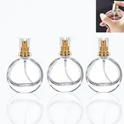 3 Pcs Perfume Bottle Atomizers, Fine Mist Refillable Perfume Bottle -Glass Portable Travel Bottle Empty Perfume Dispenser Containers for Essential Oil and Perfume (30ml)