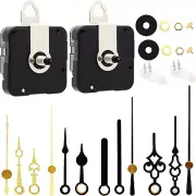 2 Pack Silent Sweep Clock Movement with 4 Pack of Small Hands,Wall Clock DIY Qua