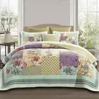 Oversized King Bedspread Patchwork Quilt Set (120x118 Inch) - 100% Cotton Rev...