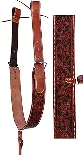 CHALLENGER Horse Western Leather Tooled Back Rear Cinch Flank Girth w/Off Billets 9762A