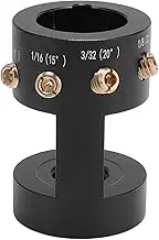 Aluminum Tungsten Electrode Sharpener Grinder, 4 Angles, 4 Brass Screws Holes Cut-Off Slots, TIG Welding Tool, 2 CNC Mandrel, 5 Replacement Wheels for TIG Welding