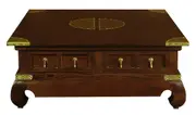 CT Dynasty Solid Mahogany Timber 4 Drawer Coffee Table