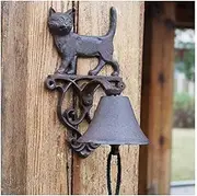 Cast Iron Hanging Doorbell,Retro Handbell Outdoor Garden Decoration Wall-Mounted for Indoor Outdoor Door, Gate, Garden, Patio, Lawn
