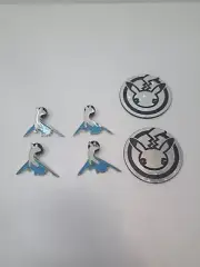 Pokemon Latios Pin x4 & Celebrations Pikachu Coins x2- AUTHENTIC