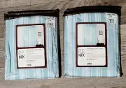 Chathem Stripe Curtain Panels Tie Tab Top Sky Blue By Linens And Things 52x84"