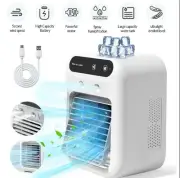 Portable air conditioner, AC unit 2 cool air spray, 25W rechargeable mini ac