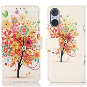 Stand Wallet Phone Case for Sony Xperia 5 V,Pattern Printing PU Leather Phone Protective Cover Tree