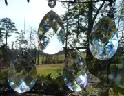 20 1990's Czech. Cut Lead Glass Large Prisms, Chandelier, Suncatchers, Artist.