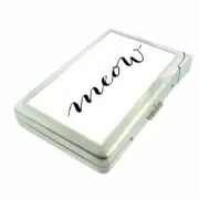Meow Em2 Cigarette Case with Built in Lighter Metal Wallet