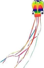 Colorful Octopus Kite | Rainbow Kite with Long Tails | Portable Folding Beach Trip Family Games for Kids, Boys, Children, Girls