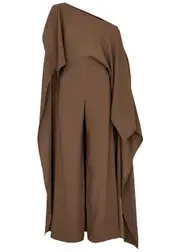 Taller Marmo Jerry Cape-effect Jumpsuit - Brown 42 (UK10 / S)
