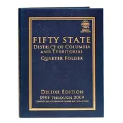 Whitman DELUXE Folder 80783 Statehood & DC/Territories QUARTERS 1999-2009 Book