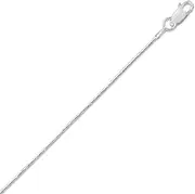 [JewelryWeb] 925 Sterling Silver Sparkle Cut Snake Chain Necklace 1mm Wide With Lobster Clasp Chain-Necklace for Women and Men