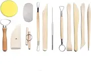 Staright 13pcs Pottery Clay Tools Ceramic Clay Sculpting Tool Kit Pottery Modeling Carving Tool Students Beginners Professionals DIY Art Supplies