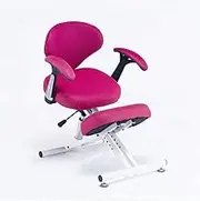 FMXQYH Ergonomic Kneeling Chair, Student Learning Writing Chair, Adjustable Myopia Prevention Chair, Protecting The Spine and Lumbar Office Chair (Color : Pink)