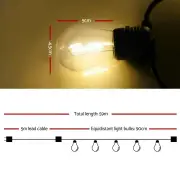 59m LED Festoon String Lights Christmas Decorations Wedding Party Outdoor Garden