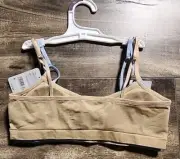 Hanes Bra Girls X-Large Everyday Comfort 2-Pack Blue Beige Pullover Bralette NWT