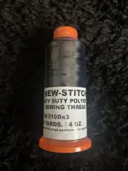 Black Heavy Duty Polyester Sewing Thread 4oz TEX 90 1350 Yds