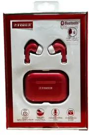 Fisher Vive Sound True Wireless Earbuds (Red)