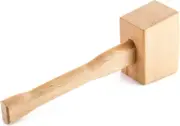 Wooden Mallet, 9.5" Manual Ice Hammer Mallet Beech Solid Carpenter Wood Hammer