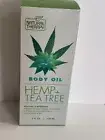 NEW-Natural Therapy 4oz HEMP & TEA TREE Relaxing & Refreshing BODY OIL