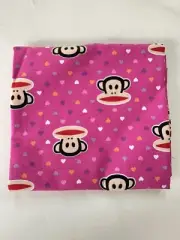 Paul Frank Pink Julius Monkey Hearts 100% Cotton Fabric ~ 18 x 21 FQ ~NEW