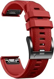 [Ouwegaga] 22mm Watch Band Compatible with Garmin Fenix 8 47mm/Fenix 7/7 Pro/Fenix 6/6 Pro/Fenix 5/5 Plus/Fenix E 47mm, Soft Sport Silicone Quickfit Strap for Forerunner 935/945/955/965/Instinct 2 1