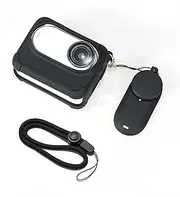 Durable Protective Case for insta360 GO 3S Camera Silicone Sleeve Accessories (Black)